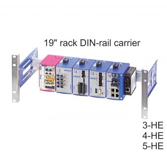 Universal 19‘‘ DIN rail carrier (3/4/5 HE)