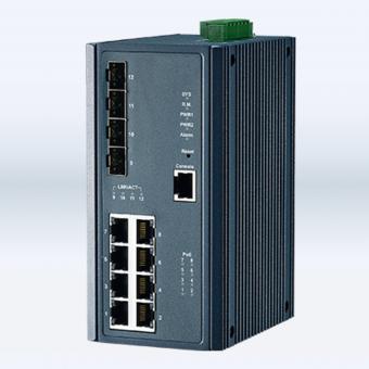 12 Port managed Ethernet switch, EC-8TX/4FX