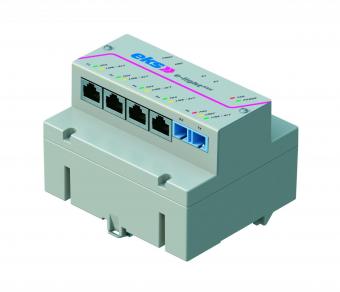 5 port unmanaged Ethernet switch with singlemode fiber optic, EL100-REG