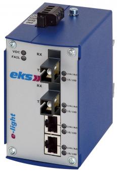 4 poort unmanaged Ethernet switch met multimode glasvezel, EL100-X SC-BIDI